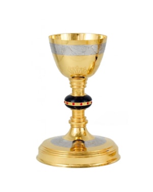 CÁLICE 23CM DE ALTURA DOURADO