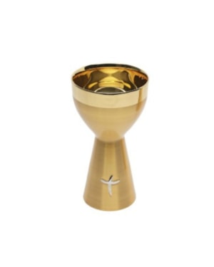 CÁLICE DOURADO 16ª CEN (BRASIÍLIA) 23CM DE ALTURA