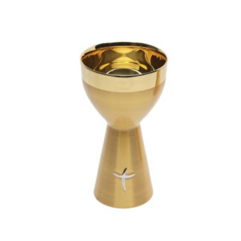 CÁLICE DOURADO 16ª CEN (BRASIÍLIA) 23CM DE ALTURA