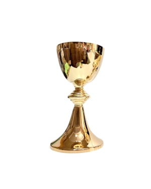 CÁLICE DOURADO 19CM DE ALTURA