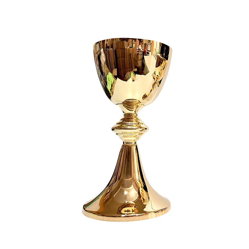 CÁLICE DOURADO 19CM DE ALTURA