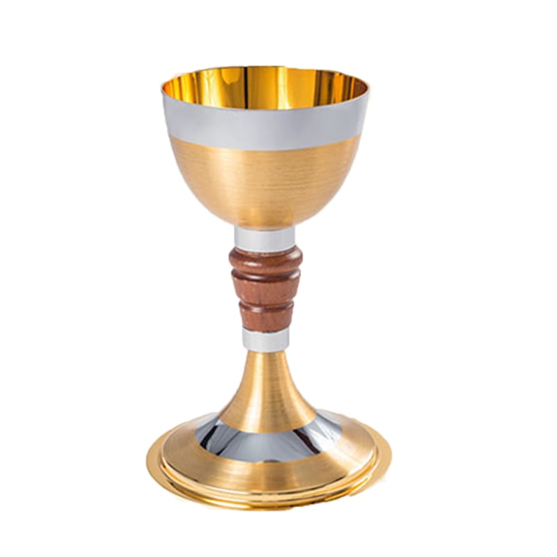 CÁLICE DOURADO FOSCO 23CM DE ALTURA