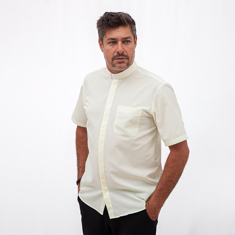 Camisa Clerical Mc Bege 40