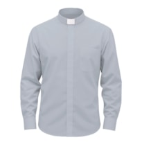 Camisa Clerical Ml Cinza 38