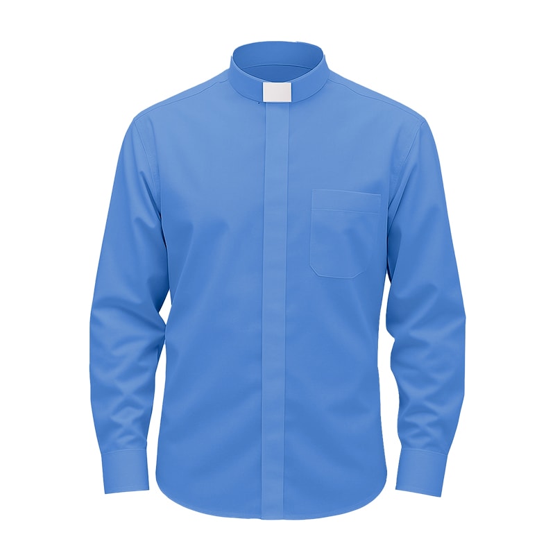 Camisa Clerical Ml Cobalto 42