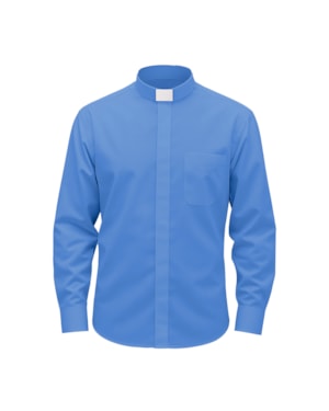 Camisa Clerical Ml Cobalto 45
