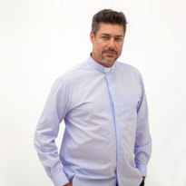 Camisa Clerical Ml Granito 41