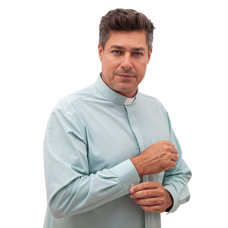 Camisa Clerical Ml Lavanda 49