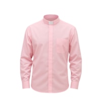 Camisa Clerical Ml Rosa 49