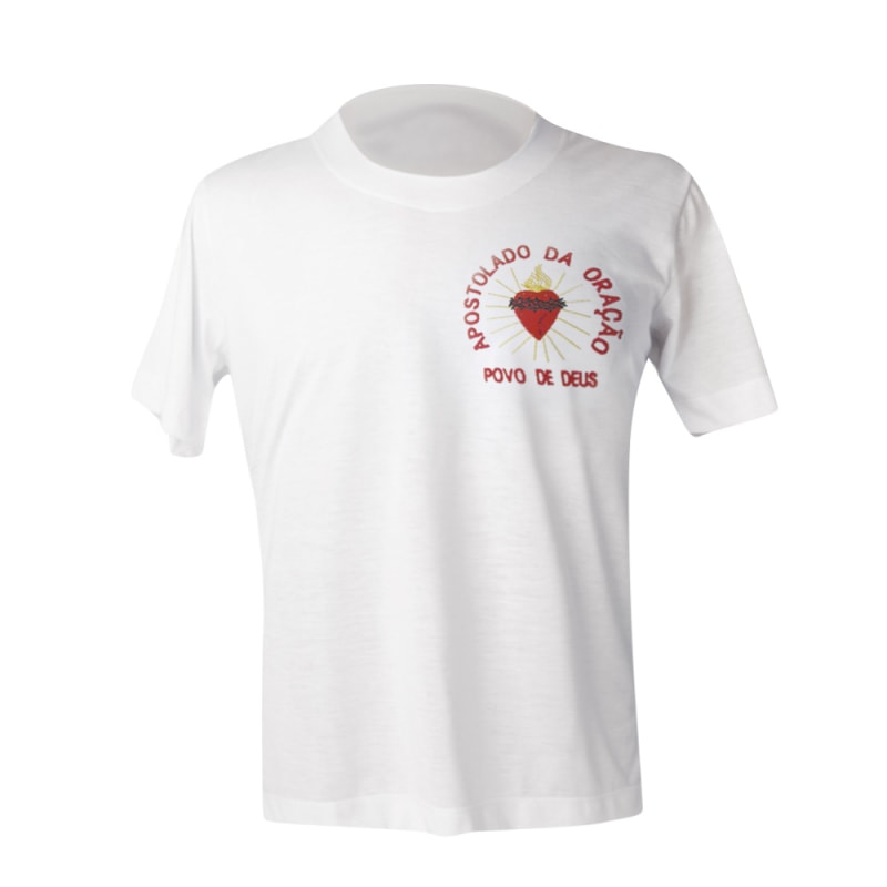 CAMISETA APOSTOLADO DA ORAÇÃO TAMANHO G SEM BOTÃO MANGA CURTA
