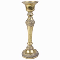 CANDELABRO DE RESINA DOURADO 36CM DE ALTURA