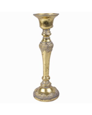 CANDELABRO DE RESINA DOURADO 36CM DE ALTURA