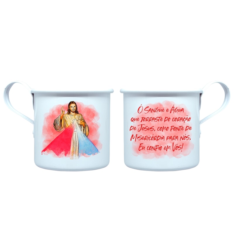 CANECA DE ALUMÍNIO JESUS MISERICORDIOSO