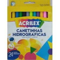 CANETA ACRILEX HIDROGRAFICA COM 24 CORES