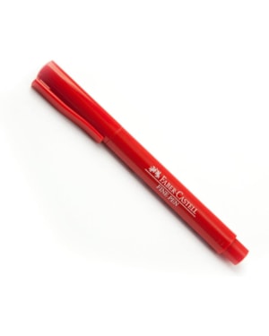 CANETA FABER CASTELL HIDROGRAFICA FINE PEN  0.4 MM VERMELHA