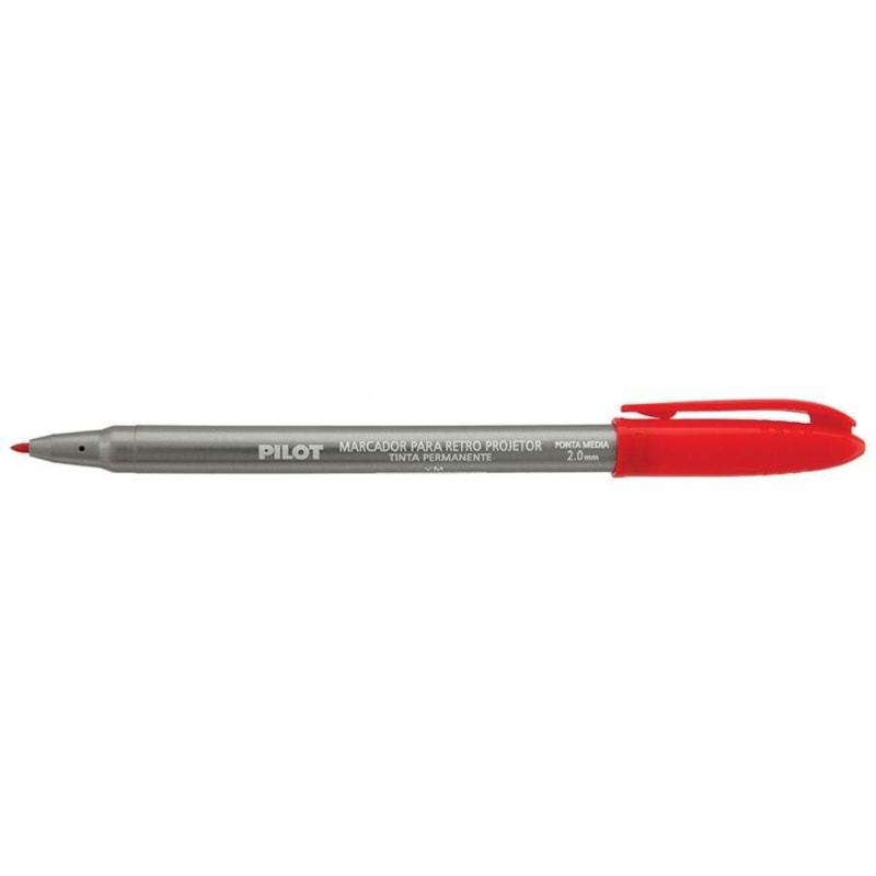 CANETA HIDROGRAFICA PARA RETROPROJETOR PILOT 2.0 MM VERMELHA