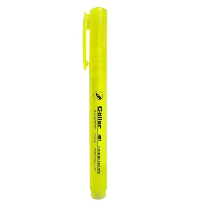 CANETA MARCA TEXTO GEL GOLLER AMARELO