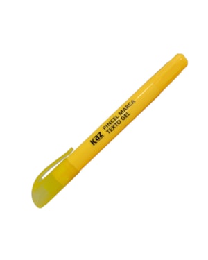 CANETA MARCA TEXTO KAZ GEL AMARELO