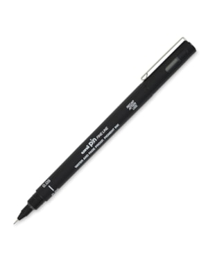 CANETA NANQUIM UNI PIN FINE LINE 0.05MM PRETO