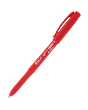 CANETA PILOT ESFEROGRAFICA BP-1 INOX 0.7 MM VERMELHA