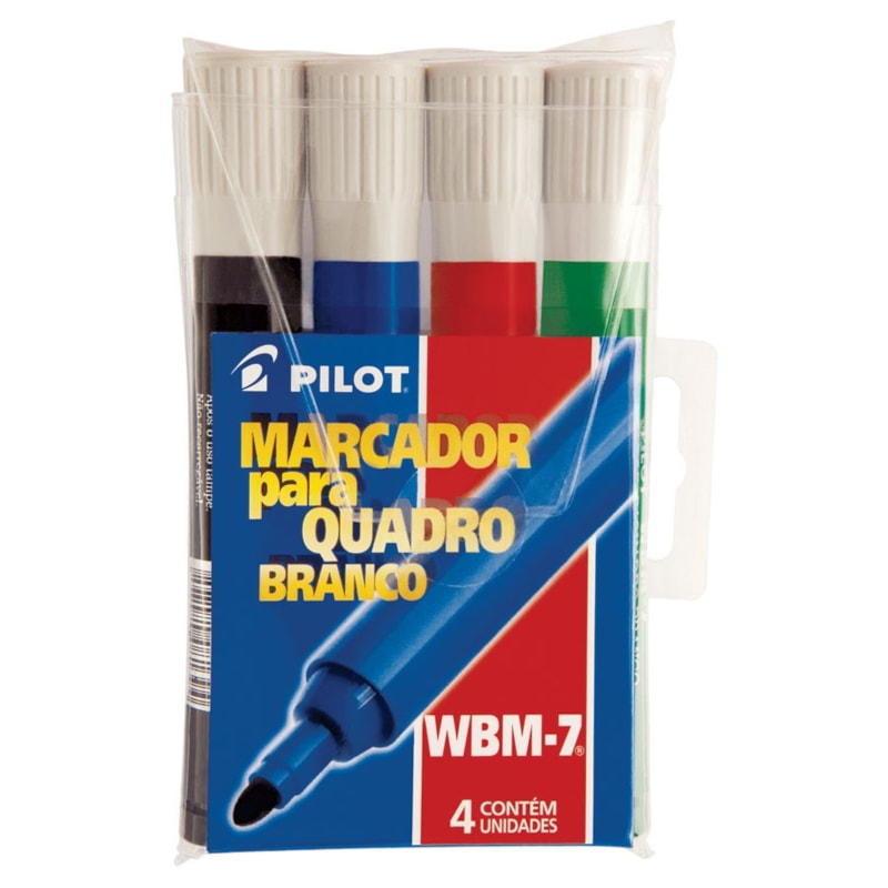 CANETA PILOT HIDROGRAFICA MARCADOR PARA QUADRO BRANCO COM 4 CORES