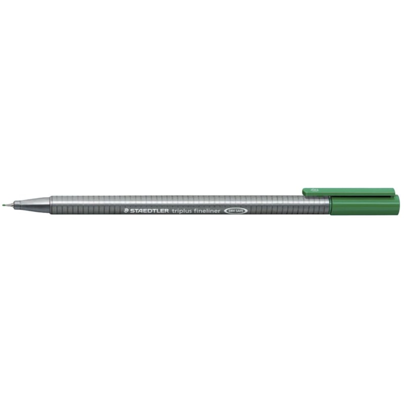 CANETA STAEDTLER TRIPLUS FINELINER 0.3 HIDROGRÁFICA VERDE ESCURO