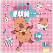 Capi Cute para Colorir: Capivara para Colorir com 50 adesivos