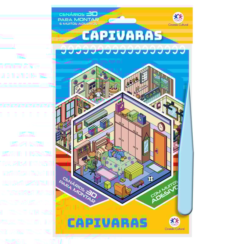 CAPIVARAS COM ADESIVOS 3D