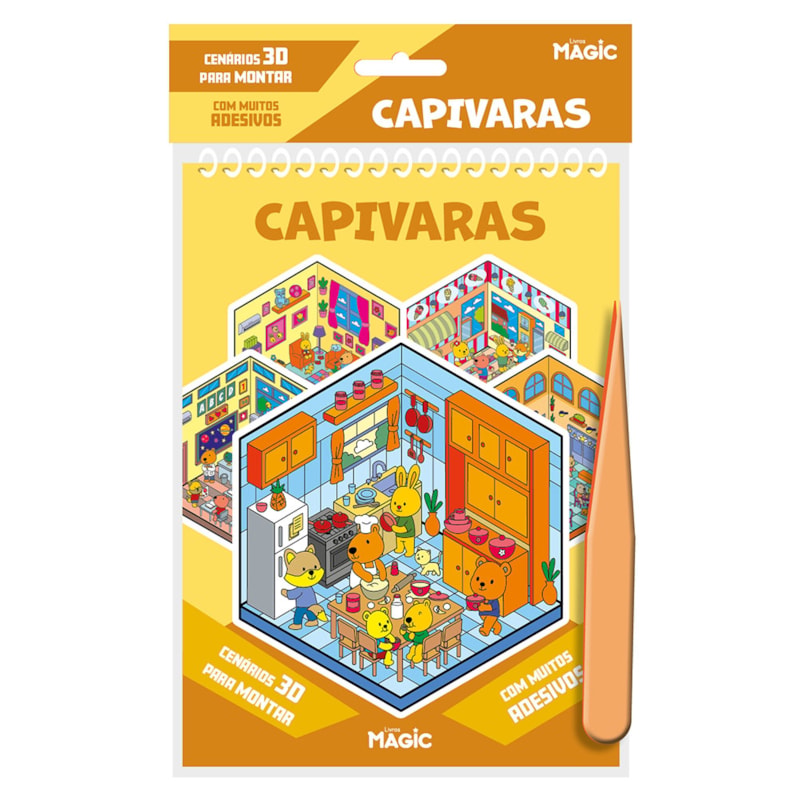 CAPIVARAS COM ADESIVOS 3D