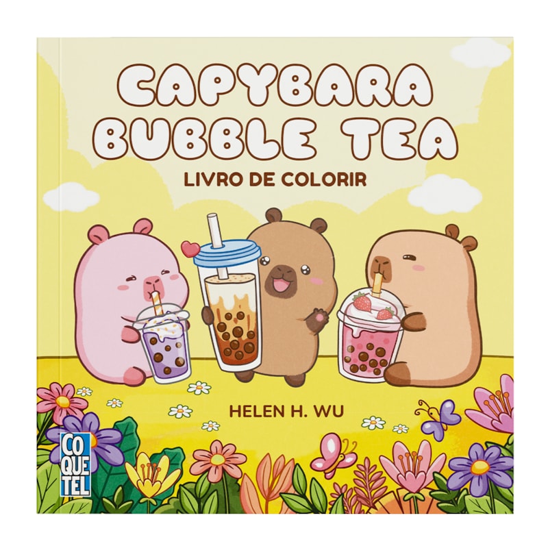 CAPYBARA BUBBLE TEA: LIVRO DE COLORIR
