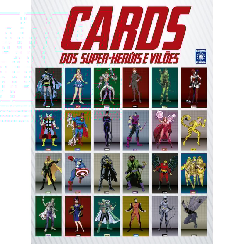 CARDS DOS SUPER-HERÓIS E VILÕES
