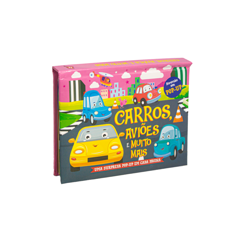 CARROS, AVIÕES E MUITO MAIS: UMA SURPRESA POP-UP EM CADA PÁGINA