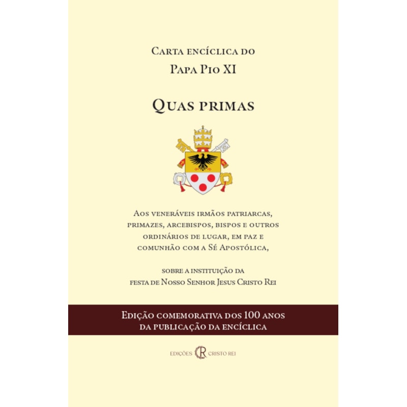 CARTA ENCÍCLICA: QUAS PRIMAS