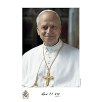 CARTÃO COM ORAÇÃO PAPA LEÃO XIV - PCT C/ 10 - BRANCA