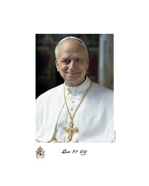 CARTÃO COM ORAÇÃO PAPA LEÃO XIV - PCT C/ 10 - BRANCA