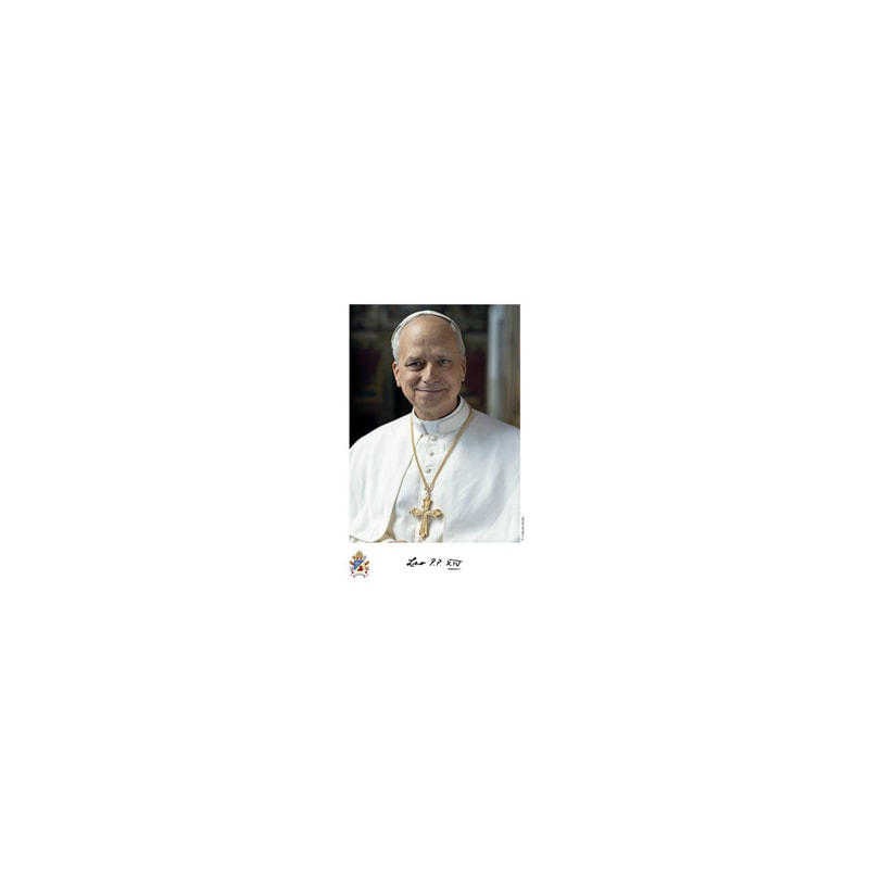 CARTÃO COM ORAÇÃO PAPA LEÃO XIV - PCT C/ 10 - BRANCA