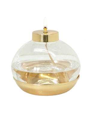CASTIÇAL 13CM DE ALTURA DOURADO 1 LITRO