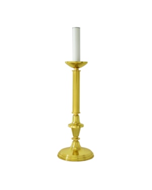 CASTIÇAL 50CM DE ALTURA DOURADO BASE REDONDA