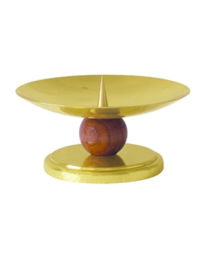 CASTIÇAL 7CM DE  ALTURA DOURADO ENTREMEIO MADEIRA