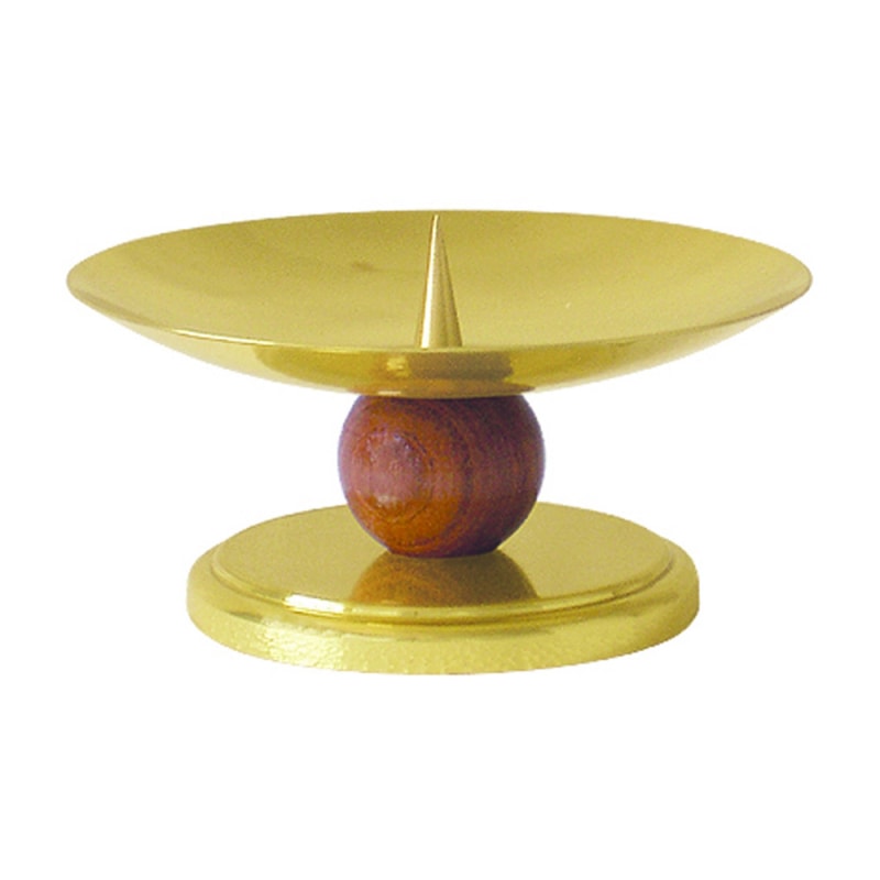 CASTIÇAL 7CM DE ALTURA DOURADO ENTREMEIO MADEIRA