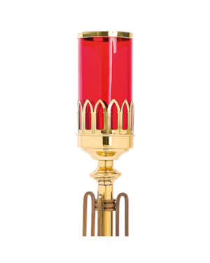 CASTIÇAL COM CURVAS OXIDADAS 31CM ALTURA
