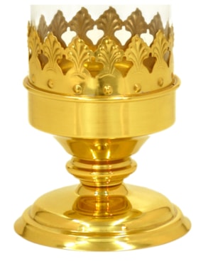 CASTIÇAL DOURADO ALTURA 20CM VELA 7 DIAS ALT 12CM LARGURA 10CM