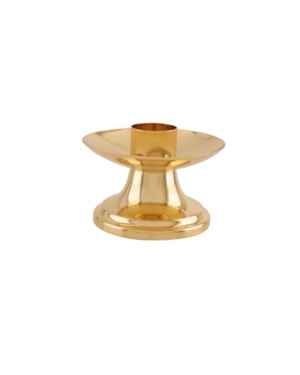 CASTIÇAL DOURADO COM BOCAL 07X12CM