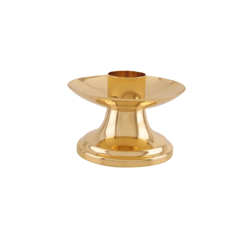 CASTIÇAL DOURADO COM BOCAL 07X12CM