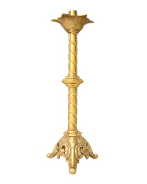CASTIÇAL DOURADO TRADICIONAL - 42X15CM