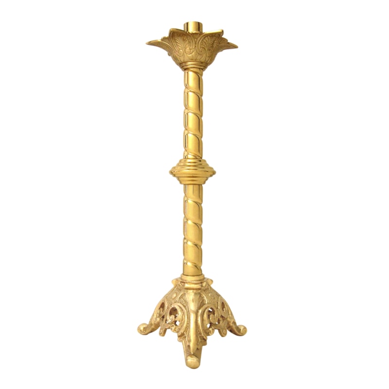 CASTIÇAL DOURADO TRADICIONAL - 42X15CM