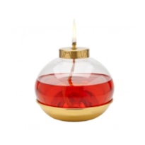 CASTIÇAL LAMPARINA 13CM NIQUELADO 1 LITRO GRAVADO