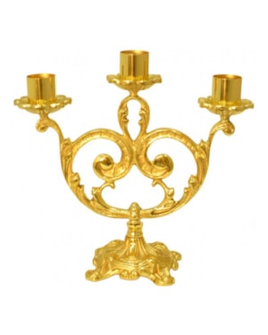 CASTIÇAL TRABALHADO 23CM DE ALTURA PARA 3 VELAS