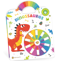 Cata-Vento Colorido - Dinossauros: Livro para Pintar c/ 12 giz de cera