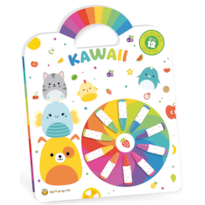 Cata-Vento colorido - Kawaii: Livro para pintar c/ 12 giz de cera